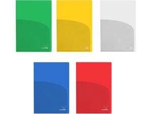 Ζελατίνα Typotrust PP δίπτυχη με 2 θήκες Α4 170mic ημιδιάφανη σε διάφορα χρώματα (1 τεμάχιο)